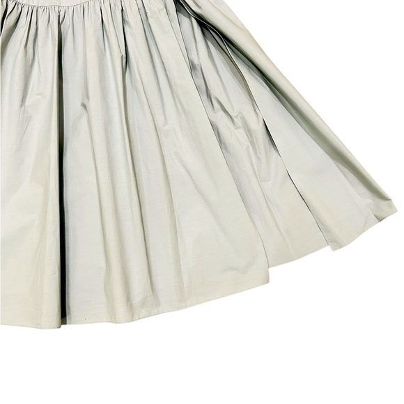 INTERMIX Isla sleeveless pale Green poplin Tiered Maxi drop waist Sundress small - Picture 6 of 12